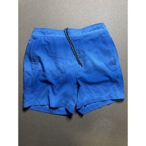 Mack Weldon  Ace Sweatshorts Shorts Mens L Heather Blue Zip Pockets 9"‎ Inseam